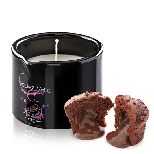 VOULEZ-VOUS - BOUGIE DE MASSAGE FONDANT AU CHOCOLAT 180 ML