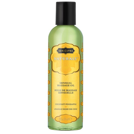 KAMASUTRA - HUILE DE MASSAGE NATURELLE  LA NOIX DE COCO ET  LANANAS 59 ML