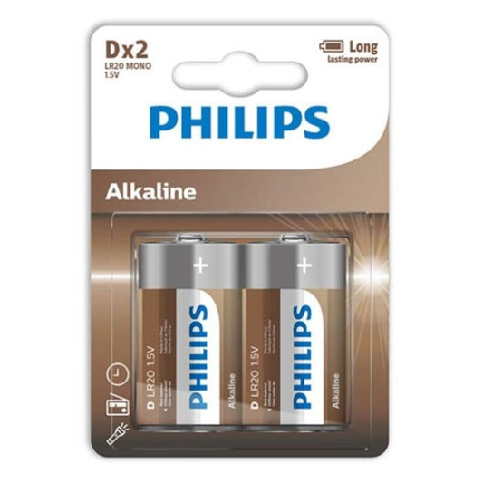 PHILIPS - pile alcaline d LR20 blister*2