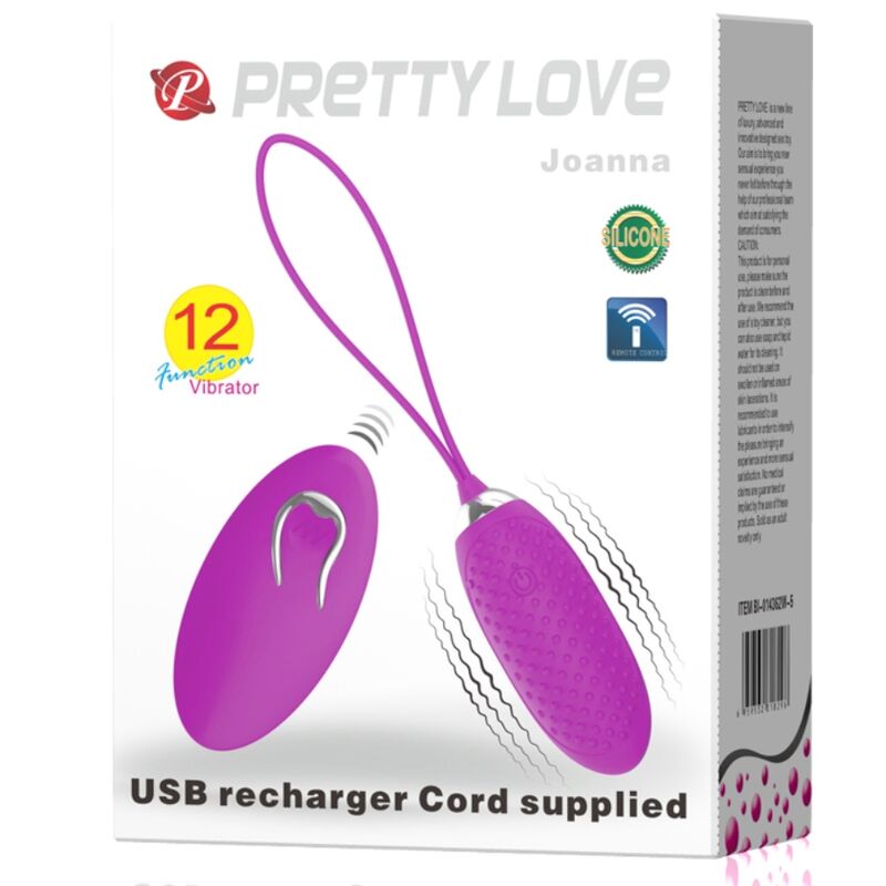 PRETTY LOVE - JOANNA oeuf vibrant télécommandé 12 modes