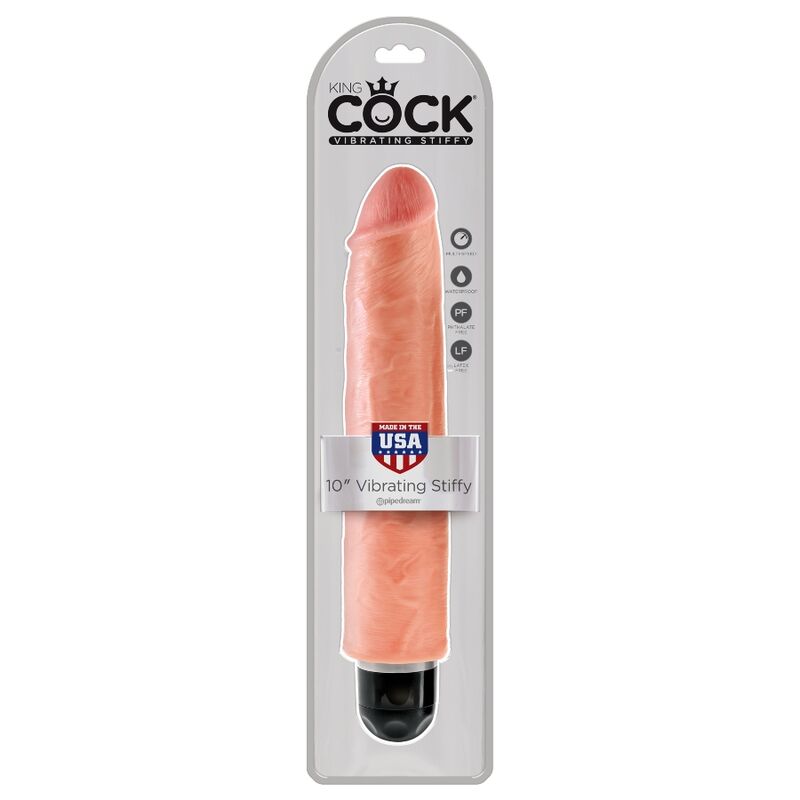 KING COCK - vibromasseur rigide réaliste 25.4 cm naturel