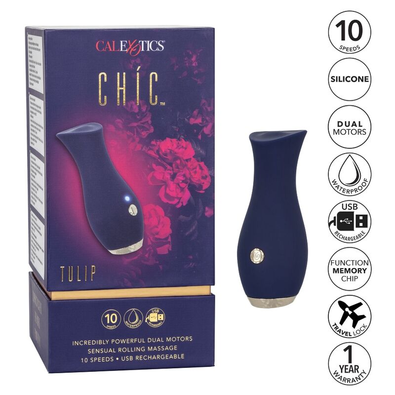 CALEXOTICS - vibromasseur CHIC TULIP bleu