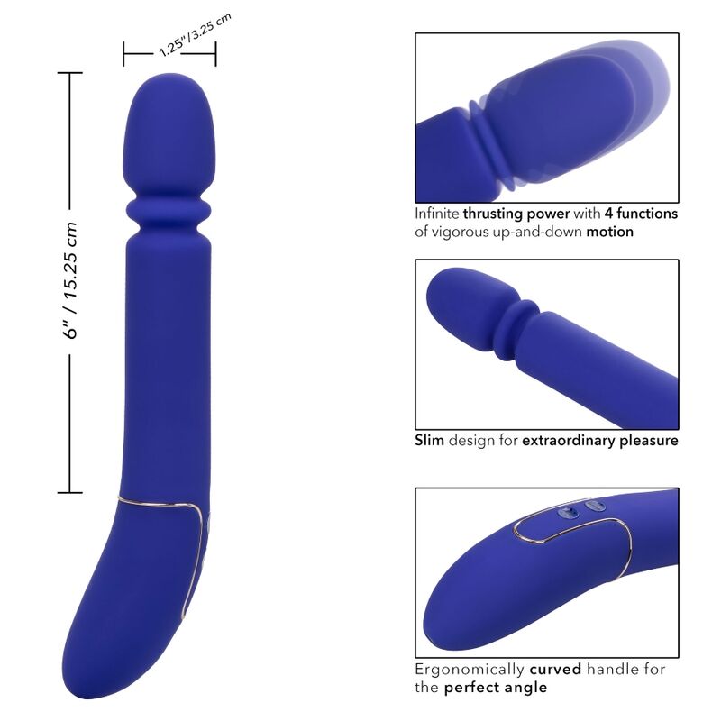 CALEXOTICS - vibromasseur SHAMELESS SLIM THUMPER bleu