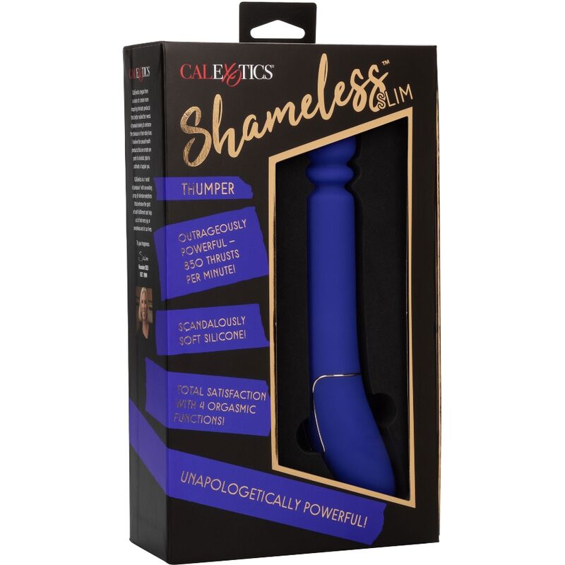 CALEXOTICS - vibromasseur SHAMELESS SLIM THUMPER bleu