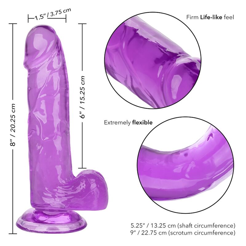 CALEXOTICS - GODE REINE TAILLE VIOLET 15.3 CM