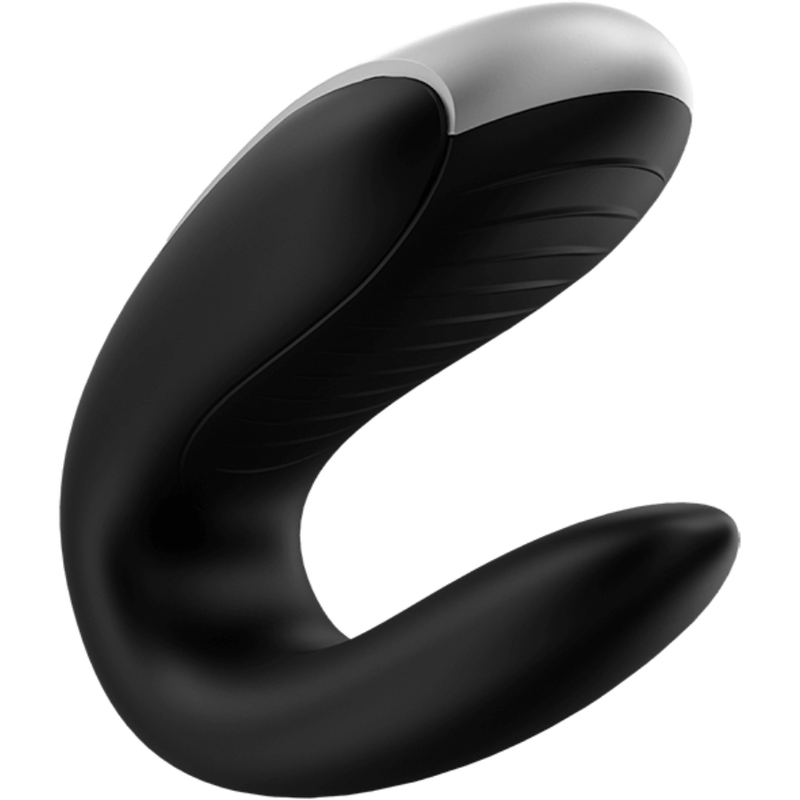 PARTNER DOUBLEFUN vibromasseur U clitoris&vagin, seul, en couple, noir