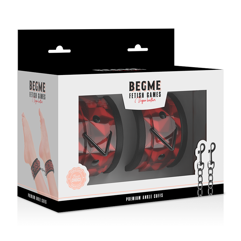 BEGME – attaches chevilles premium RED EDITION avec doublure en néoprène