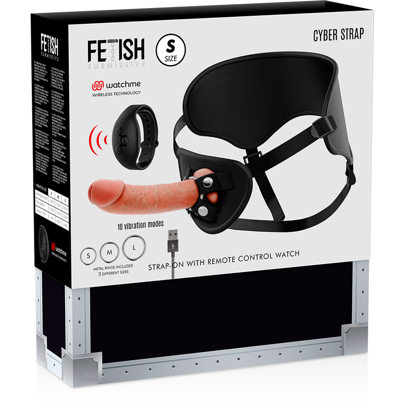 FETISH SUBMISSIVE CYBERSTRAP - harnais gode-ceinture compatible WATCHME taille S