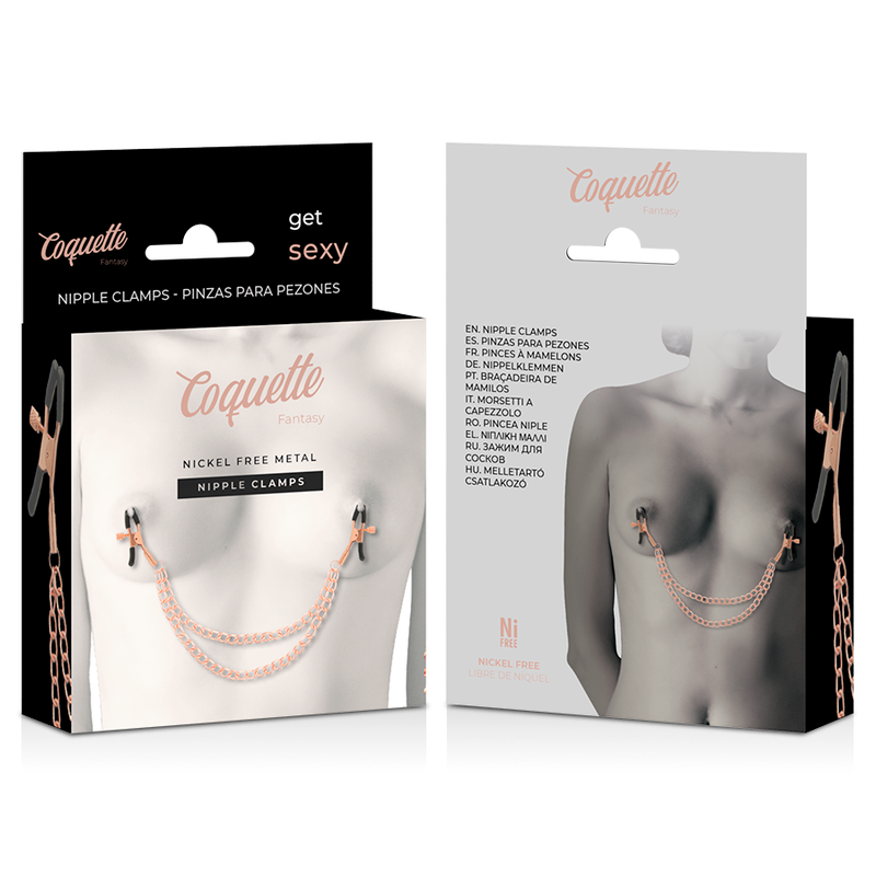 COQUETTE CHIC DESIRE – pinces tétons fantaisie en métal avec chaîne