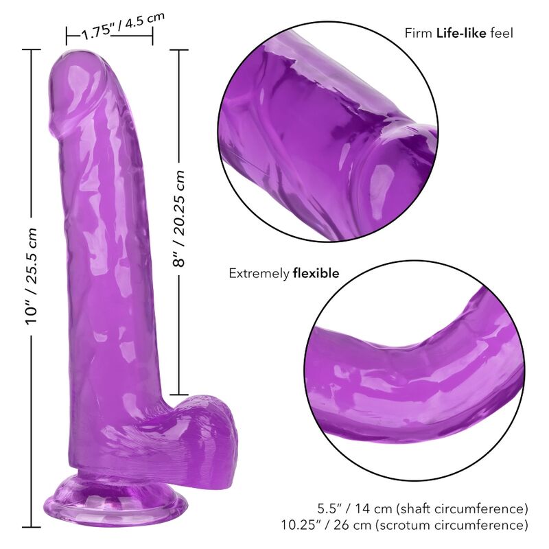 CALEXOTICS - gode SIZE QUEEN violet 20.3 cm