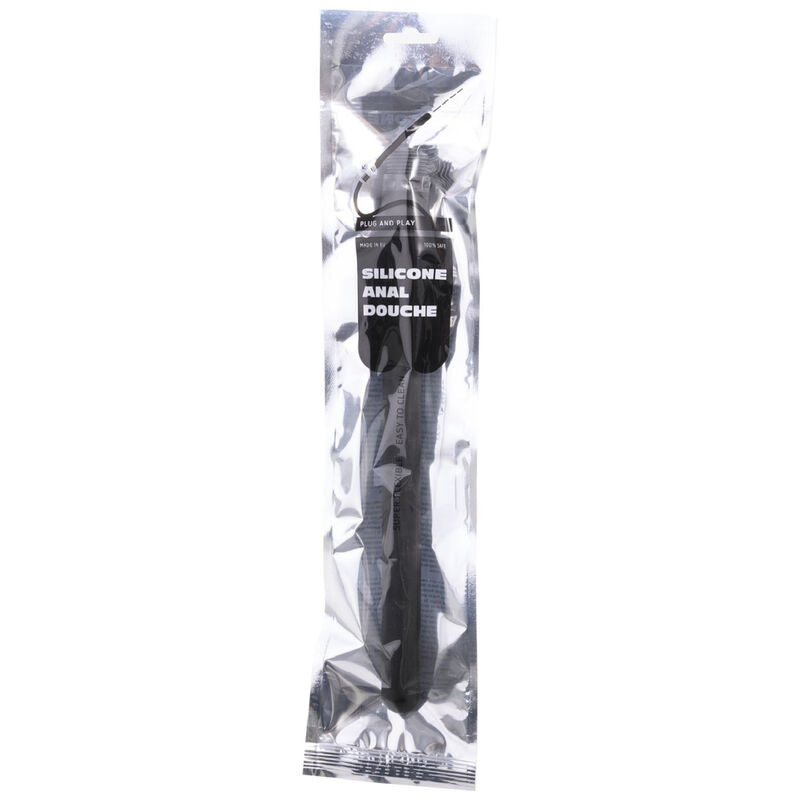 ALL BLACK - DOUCHE ANAL SILICONE SISTEMA STOPPER 27 CM