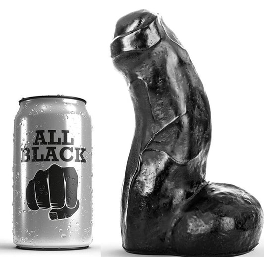 ALL BLACK - gode réaliste noir 17 cm