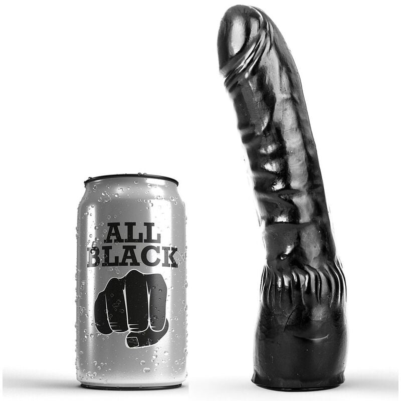 ALL BLACK - gode noir réaliste 20 cm