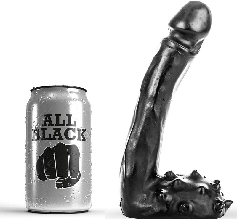 ALL BLACK - gode réaliste 19 cm