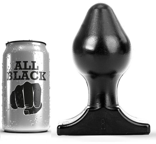 ALL BLACK - plug anal 16x8 cm