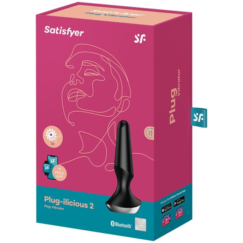 SATISFYER - plug anal vibrant PLUG-ILICIOUS 2 noir