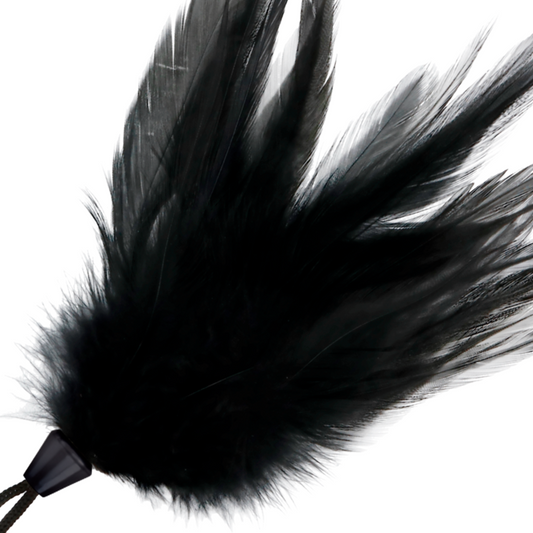 DARKNESS - plumes pour chatouilles noir 17 cm