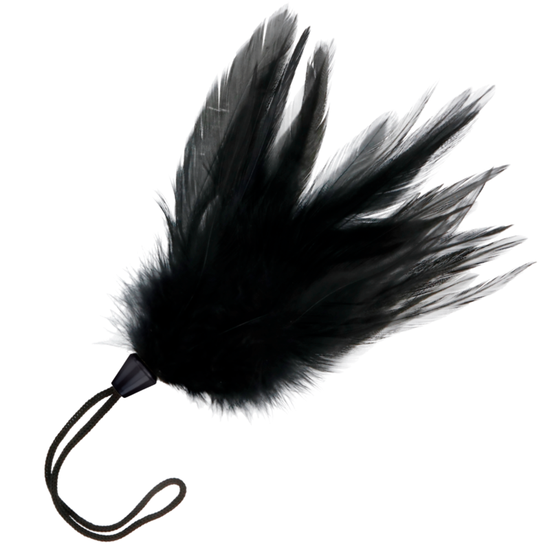 DARKNESS - plumes pour chatouilles noir 17 cm