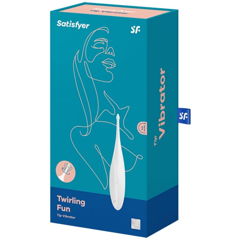 SATISFYER - vibromasseur TWIRLING FUN TIP blanc