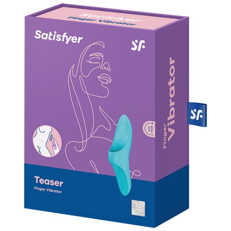 SATISFYER - capuchon de doigt TEASER bleu clair