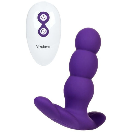 NALONE – plug anal perlé vibrant télécommandé violet