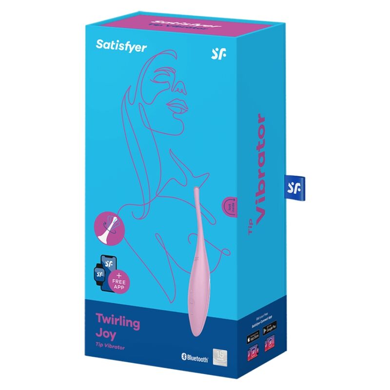 SATISFYER - vibromasseur pointe pour clitoris TWIRLING JOY rose