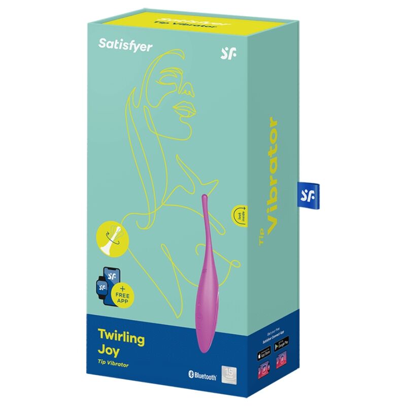 SATISFYER – vibromasseur pointe pour clitoris TWIRLING JOY fuchsia