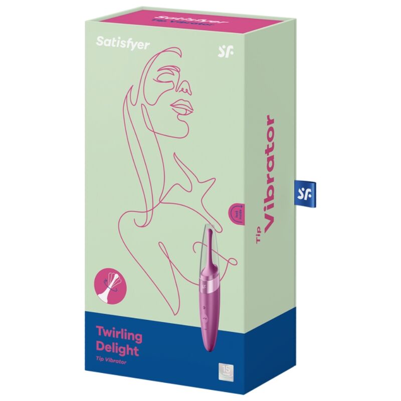 SATISFYER – vibromasseur pointe pour clitoris TWIRLING DEviolet clair