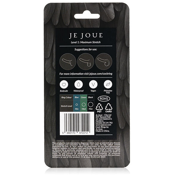 JE JOUE - anneau pénien en silicone extension taille L - noir