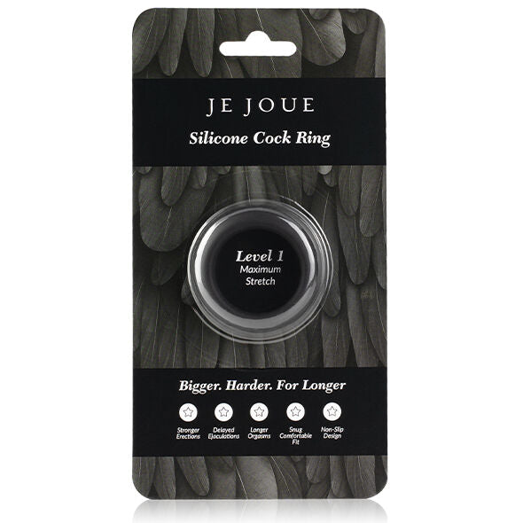 JE JOUE - anneau pénien en silicone extension taille L - noir