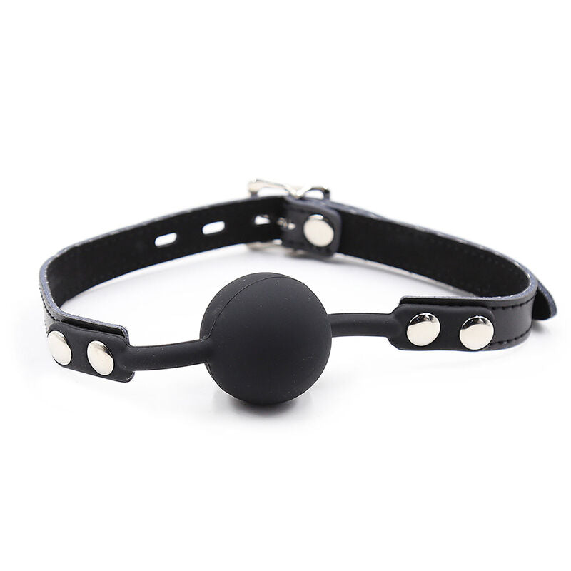 OHMAMA FETISH - bâillon balle en silicone avec ceinture en cuir