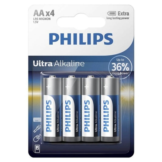 PHILIPS - pile ultra alcaline AA LR6 4 unité