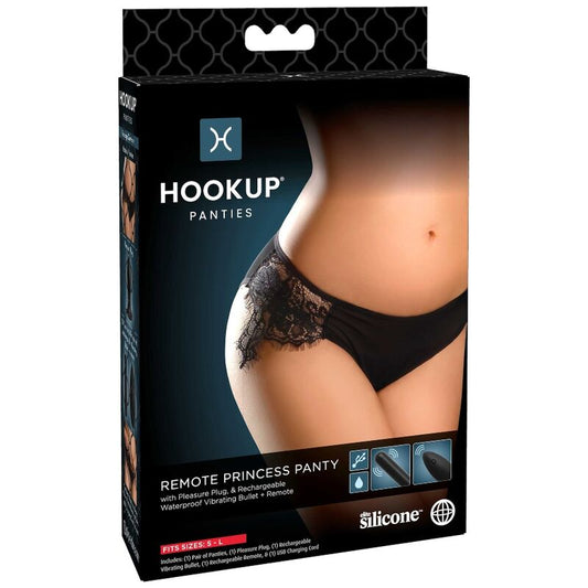 HOOK UP PANTIES - culotte avec vibromasseur intégré télécommandé PRINCESS PANTY TAILLE S/L