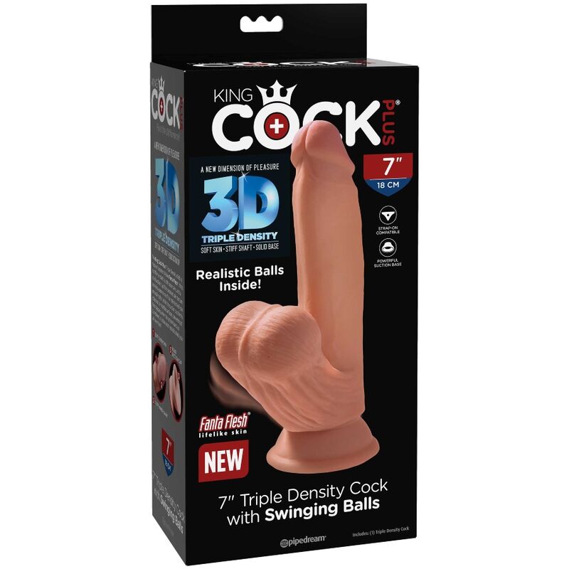 KING COCK - PLUS 3D gode 15.2 cm