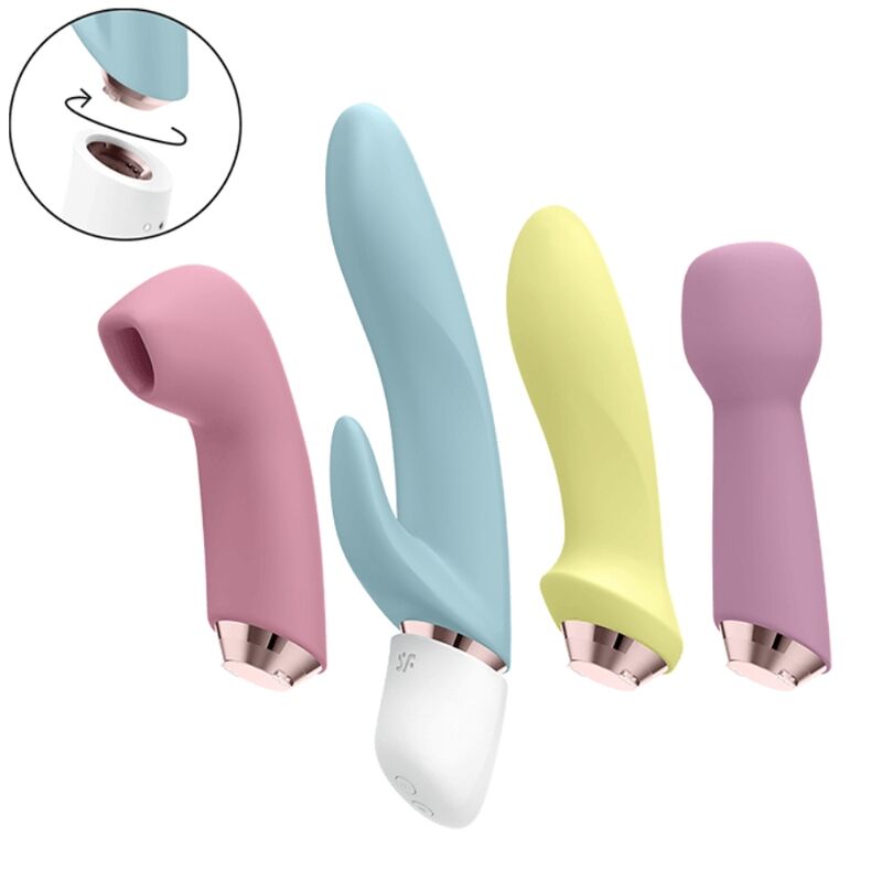 SATISFYER - les 4 fantastiques, ensemble vibromasseur et par air pulsé