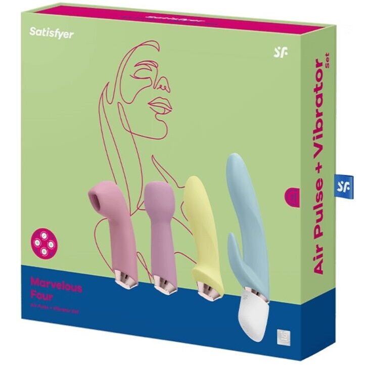 SATISFYER - les 4 fantastiques, ensemble vibromasseur et par air pulsé