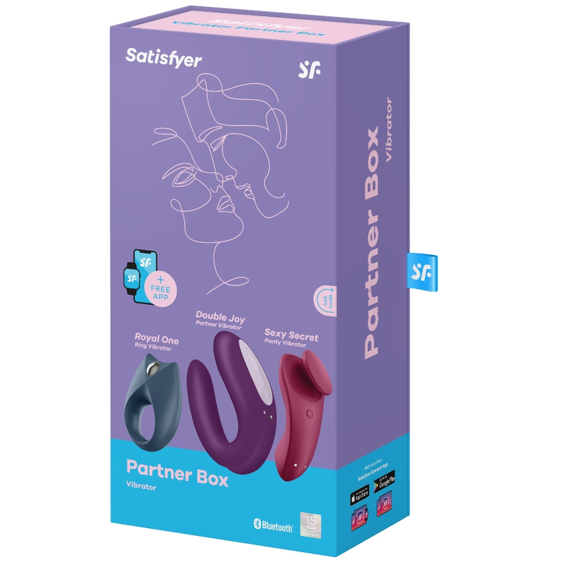 PARTNER SET3, 2 vibromasseurs U clitoris&vagin, seul ou en couple