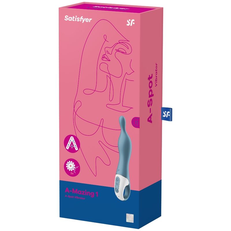 SATISFYER - vibromasseur a-mazing 1 a-spot bleu