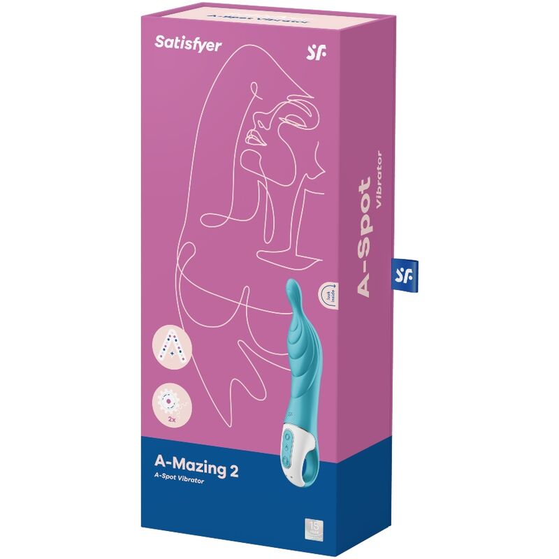 SATISFYER - vibromasseur a-mazing 2 a-spot turquoise