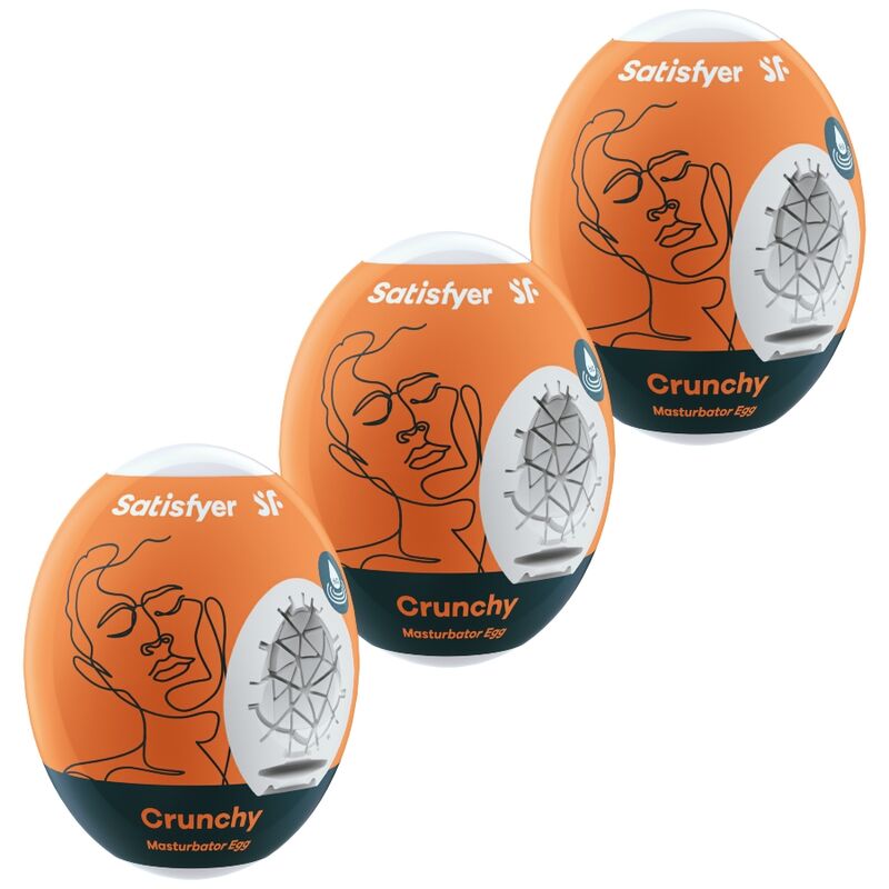 SATISFYER - 3 oeufs masturbateurs CRUNCHY