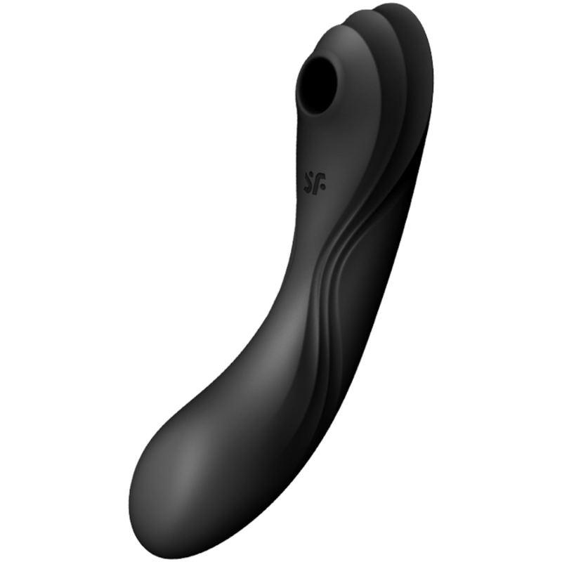 SATISFYER - TRINITY4 vibromasseur incurvé avec air pulsé noir