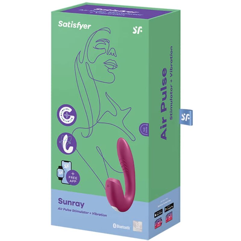 SATISFYER - vibromasseur SUNRAY avec appli rouge