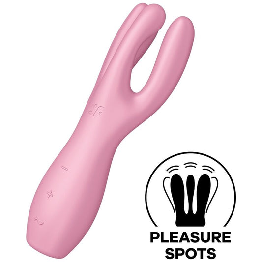 SATISFYER - THREESOME3 vibromasseur clitoris et lèvres