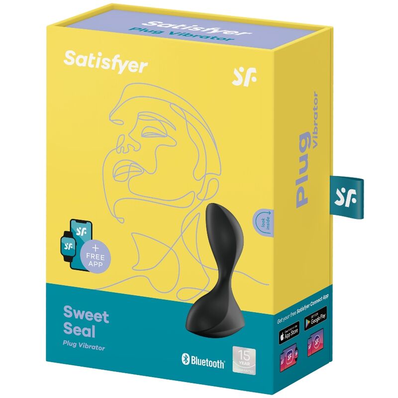 SATISFYER - plug anal vibrant avec appli SWEET SEAL noir