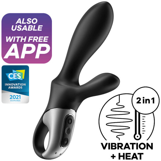 SATISFYER – HEAT CLIMAX vibromasseur anal noir avec appli