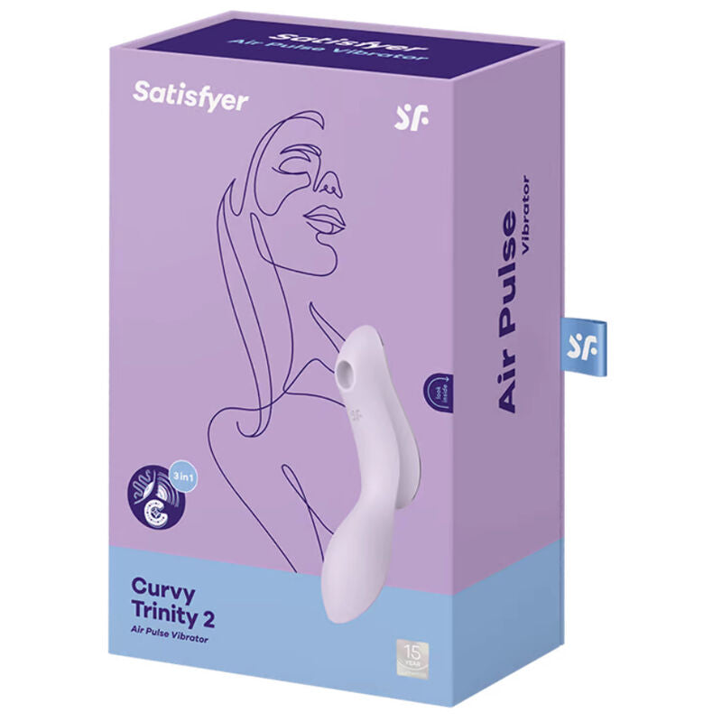 SATISFYER - CURVY TRINITY2 vibromasseur incurvé avec air pulsé