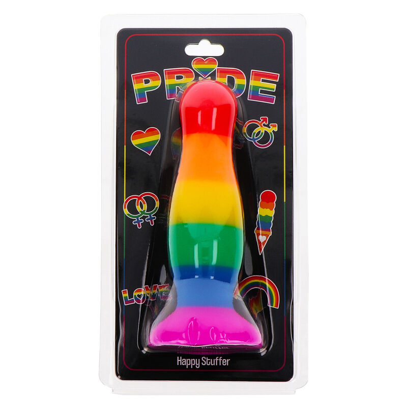 PRIDE - plug drapeau lgbt HAPPY stufer 12 cm