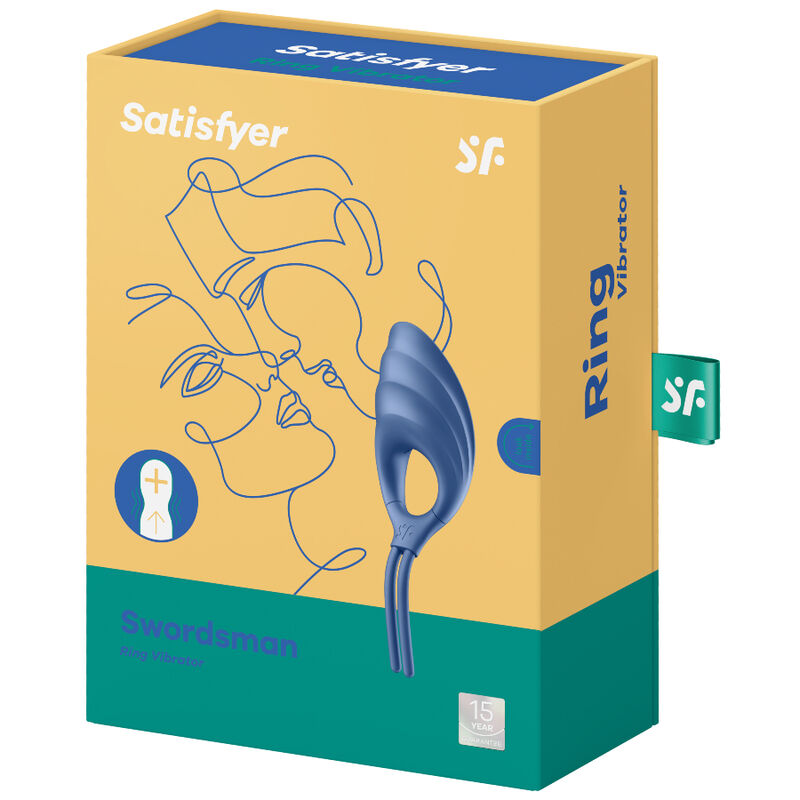 SATISFYER - SWORDSMAN anneau pénien vibrant avec stimulation clitoris