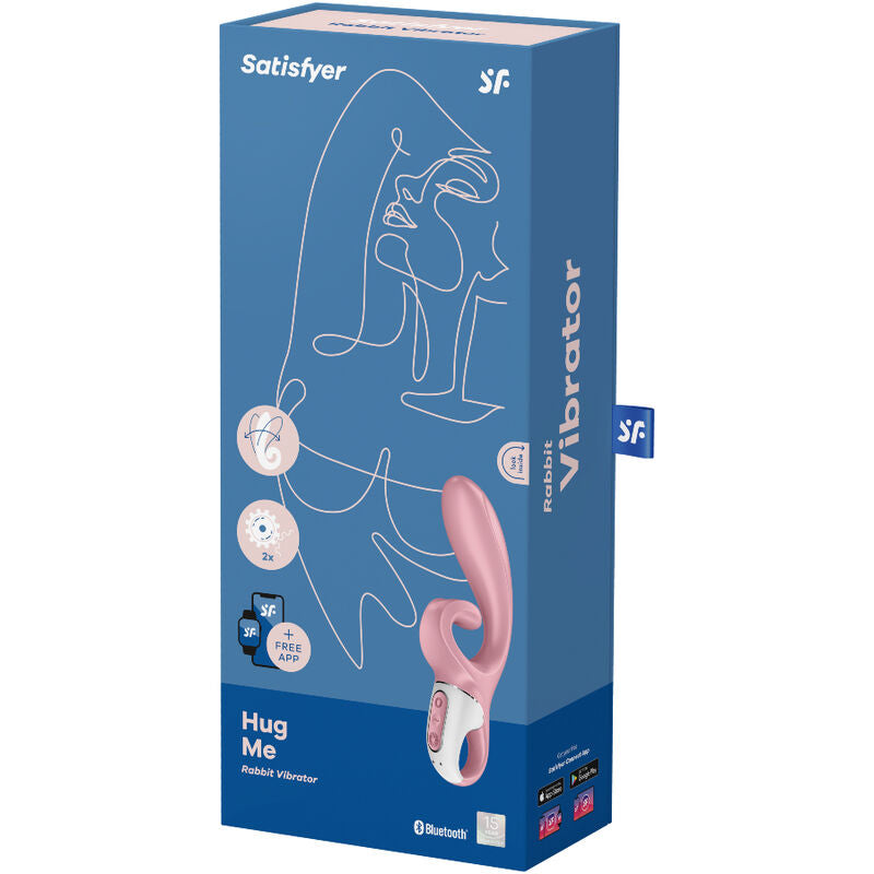 SATISFYER - HUG ME vibromasseur lapin en forme de langue avec appli