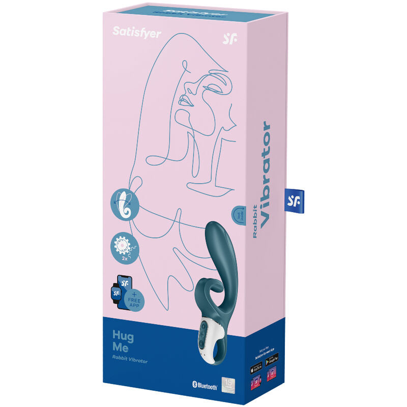 SATISFYER - HUG ME vibromasseur lapin en forme de langue avec appli